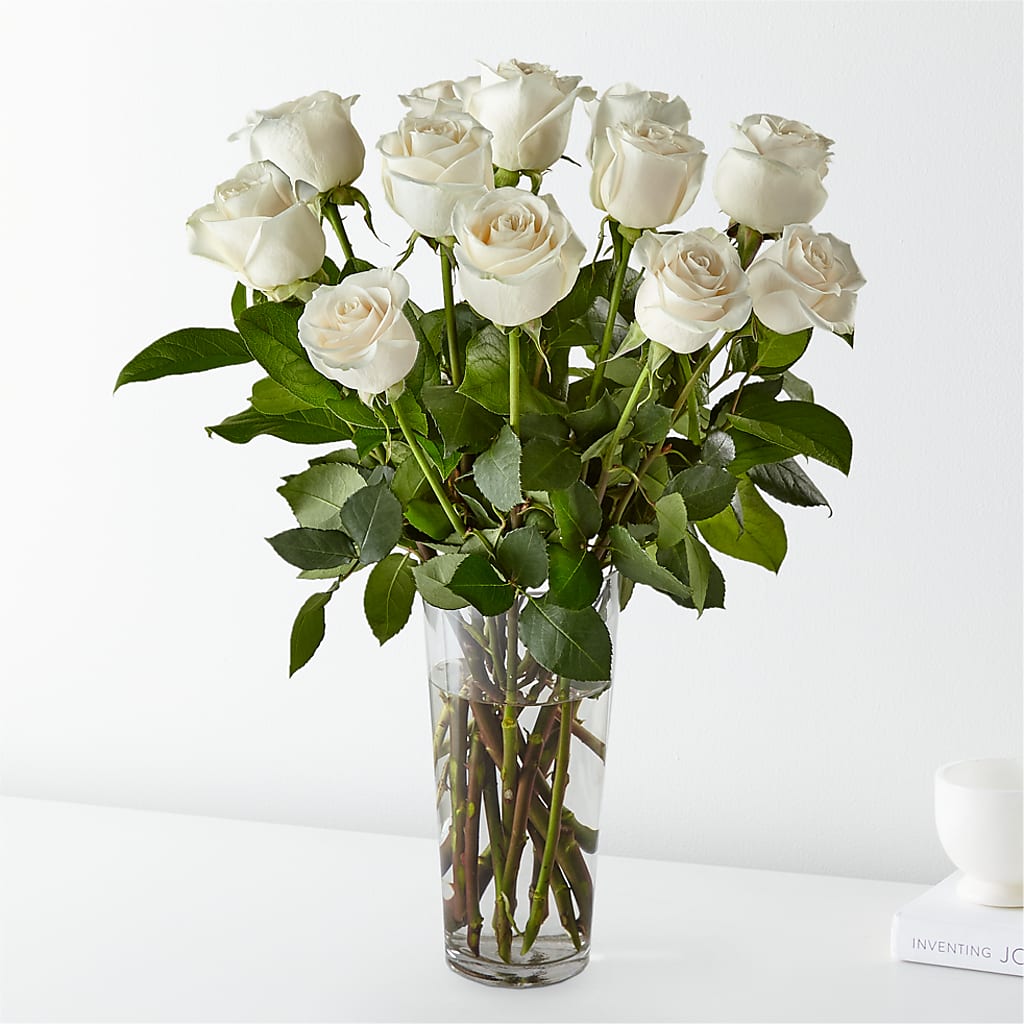 Long Stem White Rose Bouquet – Atkinson Florist, Thornhill ON