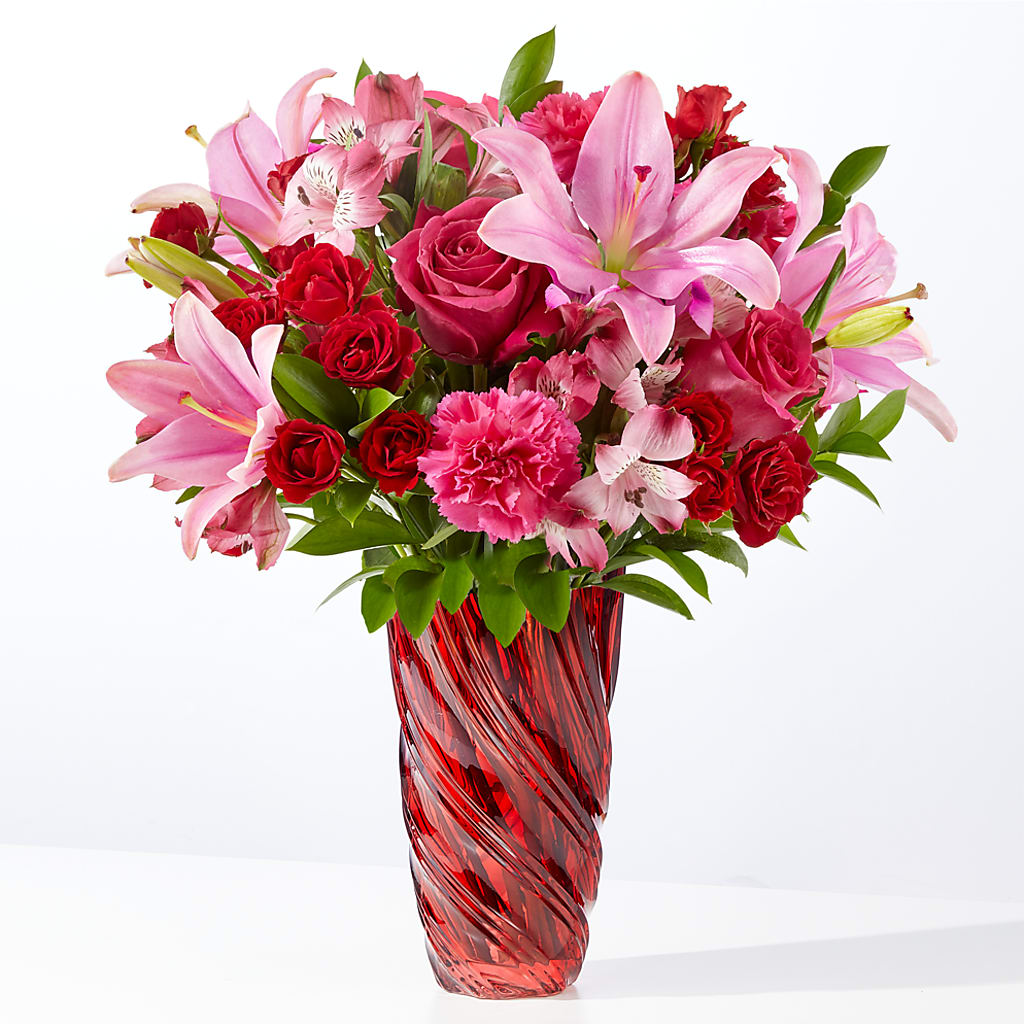 In Love Bouquet with Luxe Swirl Vase – Atkinson Florist, Thornhill ON