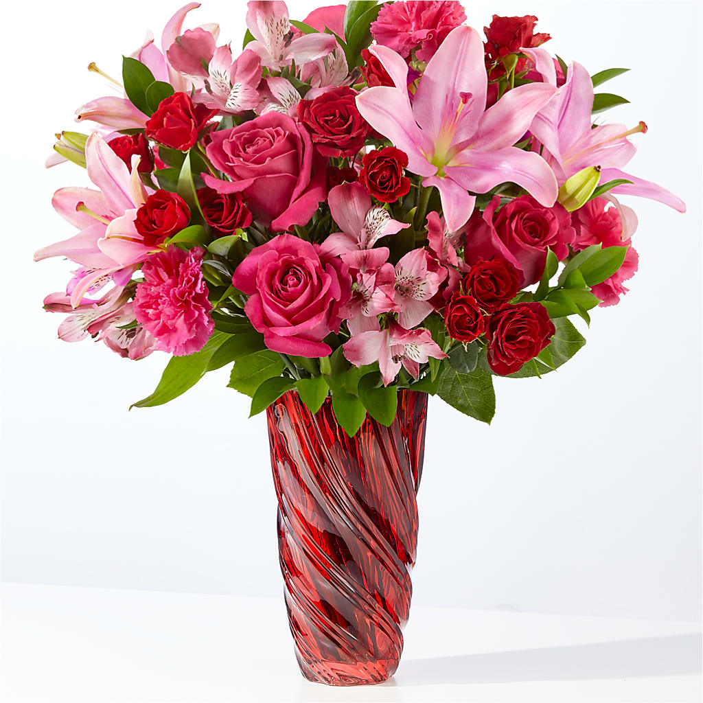 In Love Bouquet with Luxe Swirl Vase – Atkinson Florist, Thornhill ON