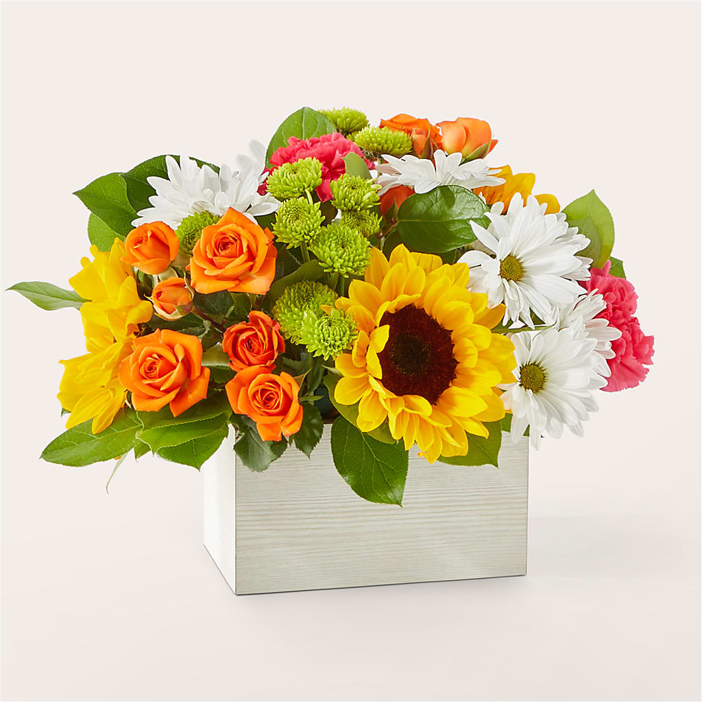 Sun-drenched Blooms Box Bouquet – Atkinson Florist, Thornhill ON