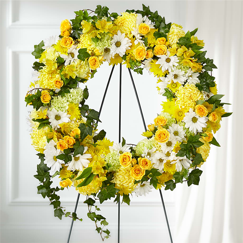 Golden Remembrance Wreath – Atkinson Florist, Thornhill ON