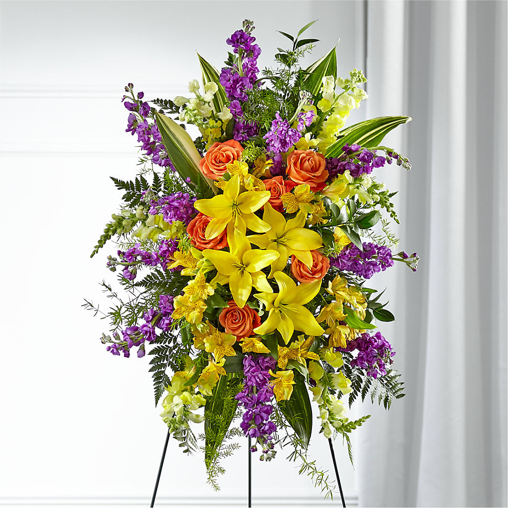 Thoughtful Prayers Standing Spray – Atkinson Florist, Thornhill ON