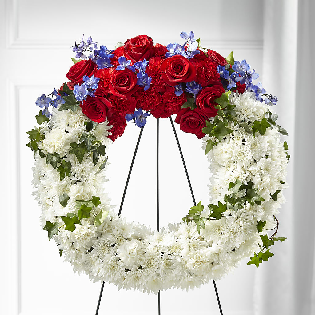 Patriotic Passion Wreath – Atkinson Florist, Thornhill ON