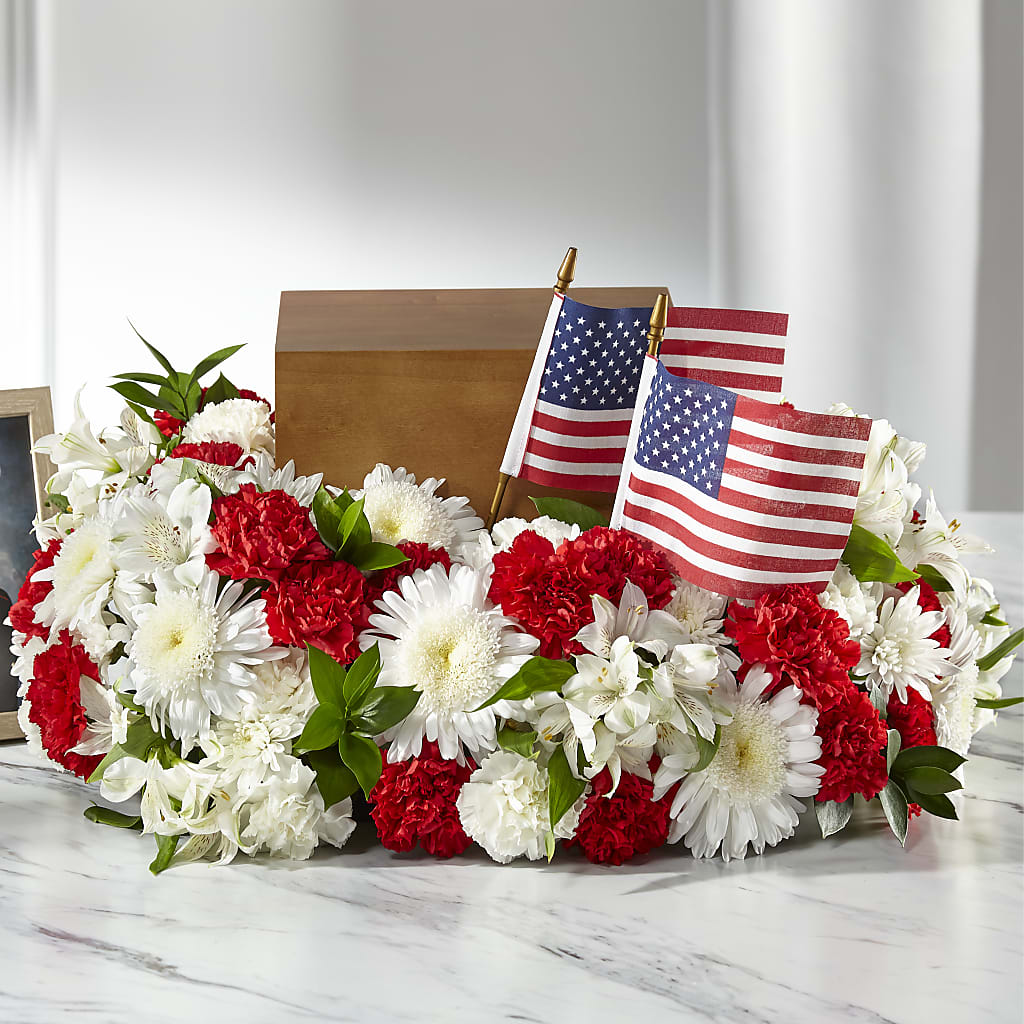 Spirit of Patriotism Cremation Adornment – Atkinson Florist, Thornhill ON