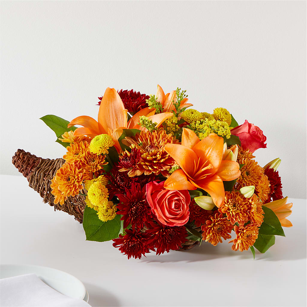 Bouquet of Blessings Cornucopia – Atkinson Florist, Thornhill ON