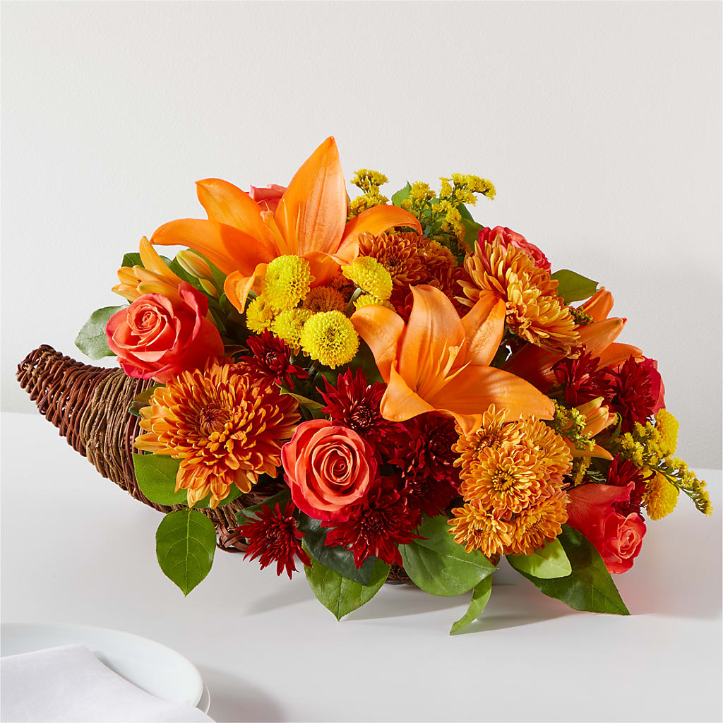 Bouquet of Blessings Cornucopia – Atkinson Florist, Thornhill ON