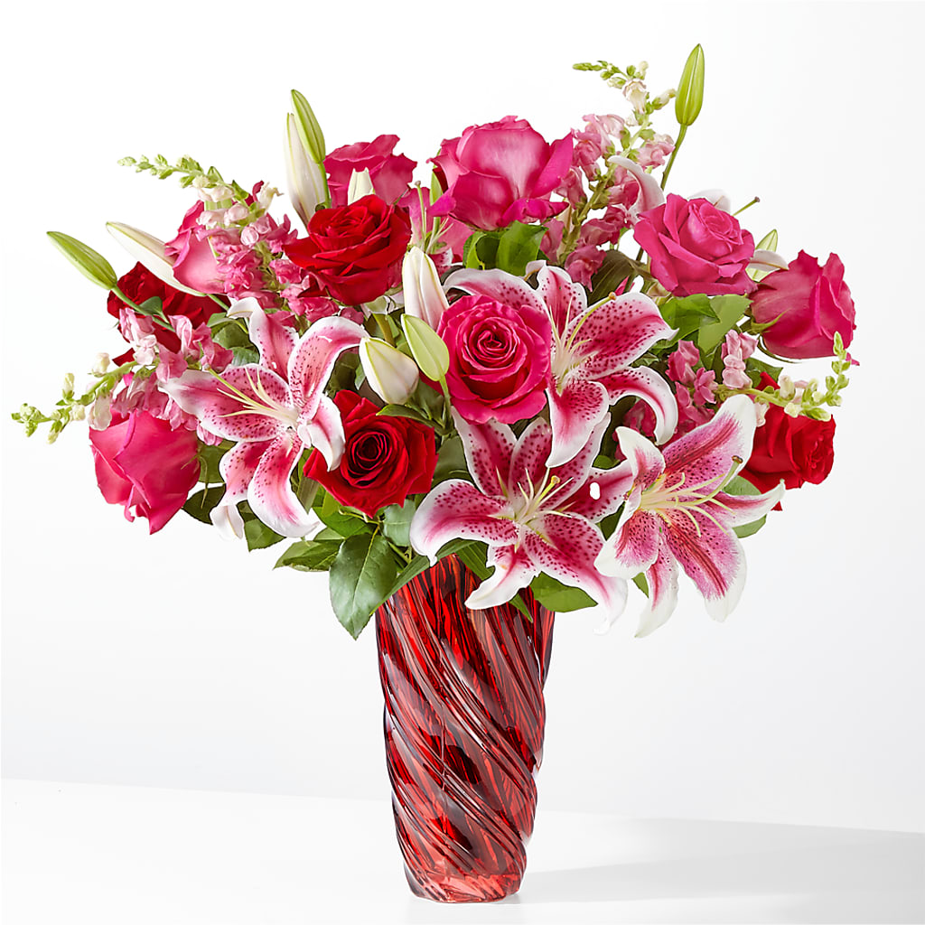 Always You Bouquet with Luxe Swirl Vase – Atkinson Florist, Thornhill ON