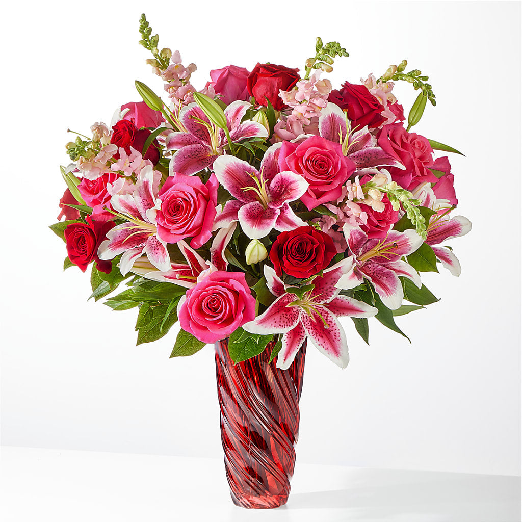 Always You Bouquet with Luxe Swirl Vase – Atkinson Florist, Thornhill ON