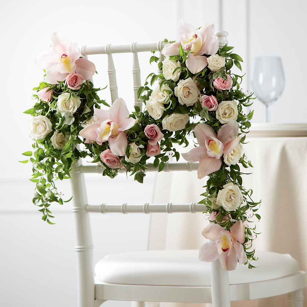 Orchid Rose Chair Décor – Atkinson Florist, Thornhill ON