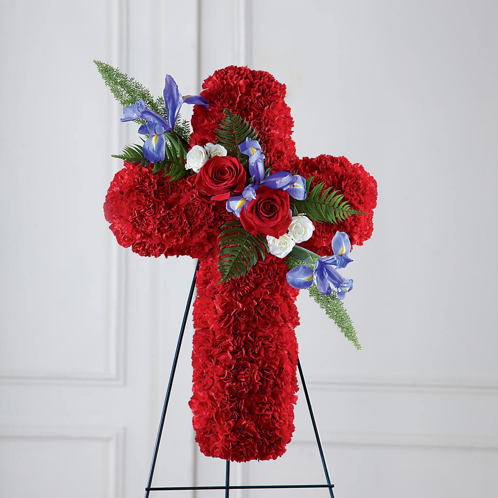 Faithful Hero Floral Cross –  Atkinson Florist, Thornhill ON