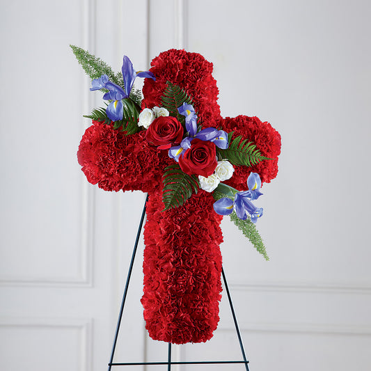 Faithful Hero Floral Cross –  Atkinson Florist, Thornhill ON