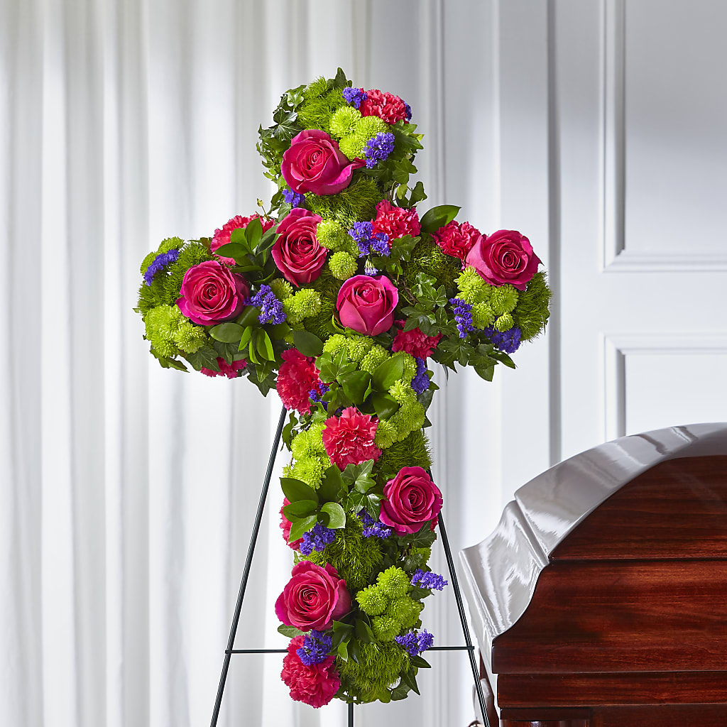 Tribute Rose Floral Cross –  Atkinson Florist, Thornhill ON