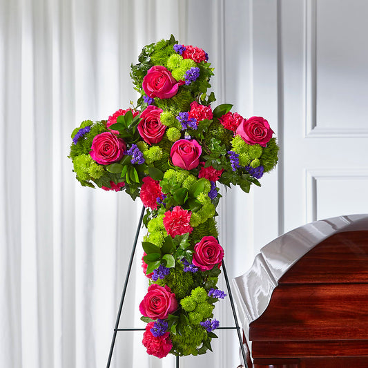 Tribute Rose Floral Cross –  Atkinson Florist, Thornhill ON