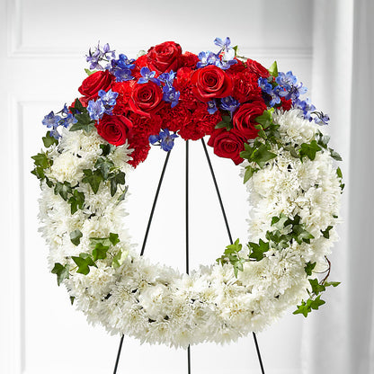 Patriotic Passion Wreath –  Atkinson Florist, Thornhill ON