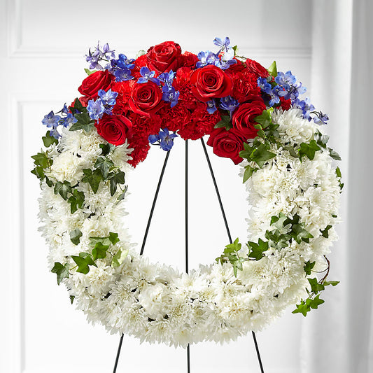 Patriotic Passion Wreath –  Atkinson Florist, Thornhill ON