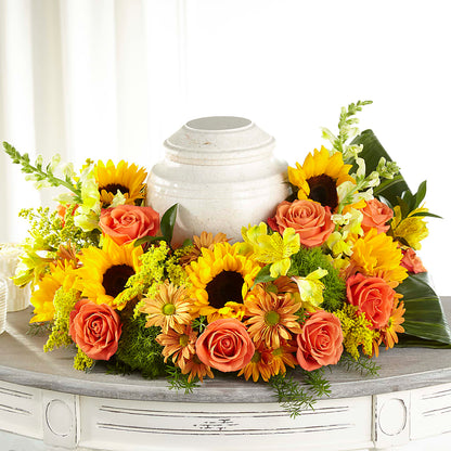 Faithful Sunflower Cremation Adornment –  Atkinson Florist, Thornhill ON