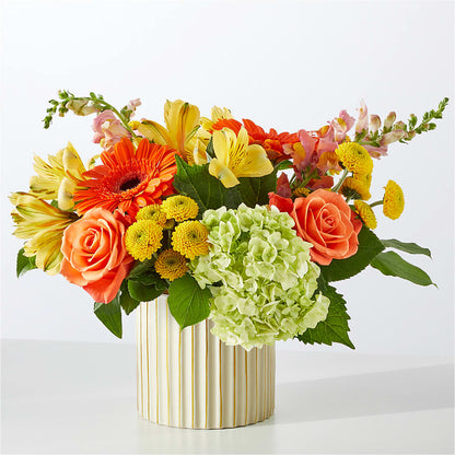 Autumn Sunshine Bouquet with Ivory Vase –  Atkinson Florist, Thornhill ON