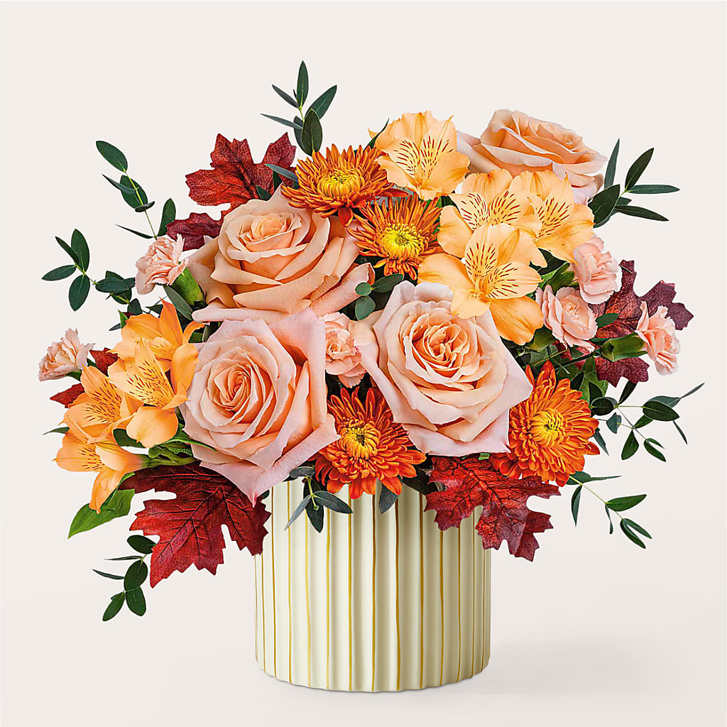 Spiced Latte Bouquet with Ivory Vase –  Atkinson Florist, Thornhill ON
