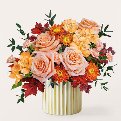 Spiced Latte Bouquet with Ivory Vase –  Atkinson Florist, Thornhill ON