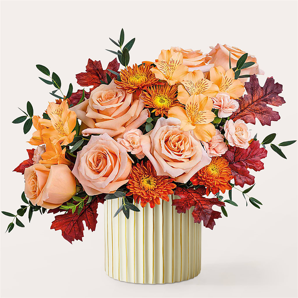 Spiced Latte Bouquet with Ivory Vase –  Atkinson Florist, Thornhill ON