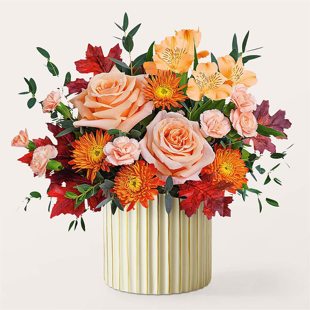 Spiced Latte Bouquet with Ivory Vase –  Atkinson Florist, Thornhill ON