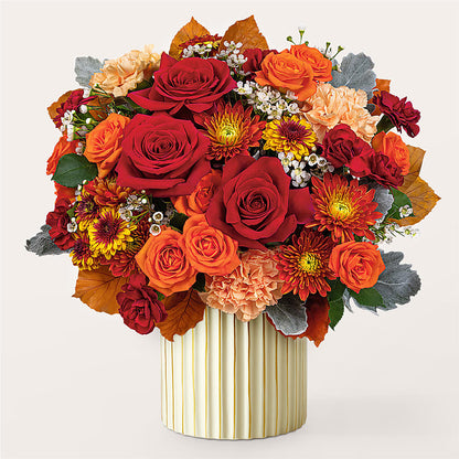 Merlot Bouquet with Ivory Vase –  Atkinson Florist, Thornhill ON